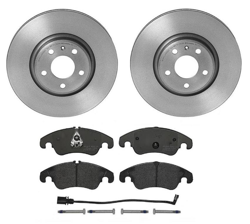 Audi Brake Kit - Pads and Rotors Front (320mm) (Low-Met) 8R0698151A - Brembo 1541639KIT